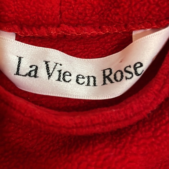 La Vie en Rose red plush super soft robe - Picture 8 of 9